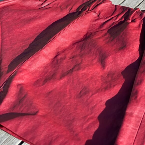 Zara Basic Faux Leather Mini Skirt — Vegan Leather (M) - Picture 5 of 7